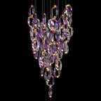 Violet Crystal Link Chandelier