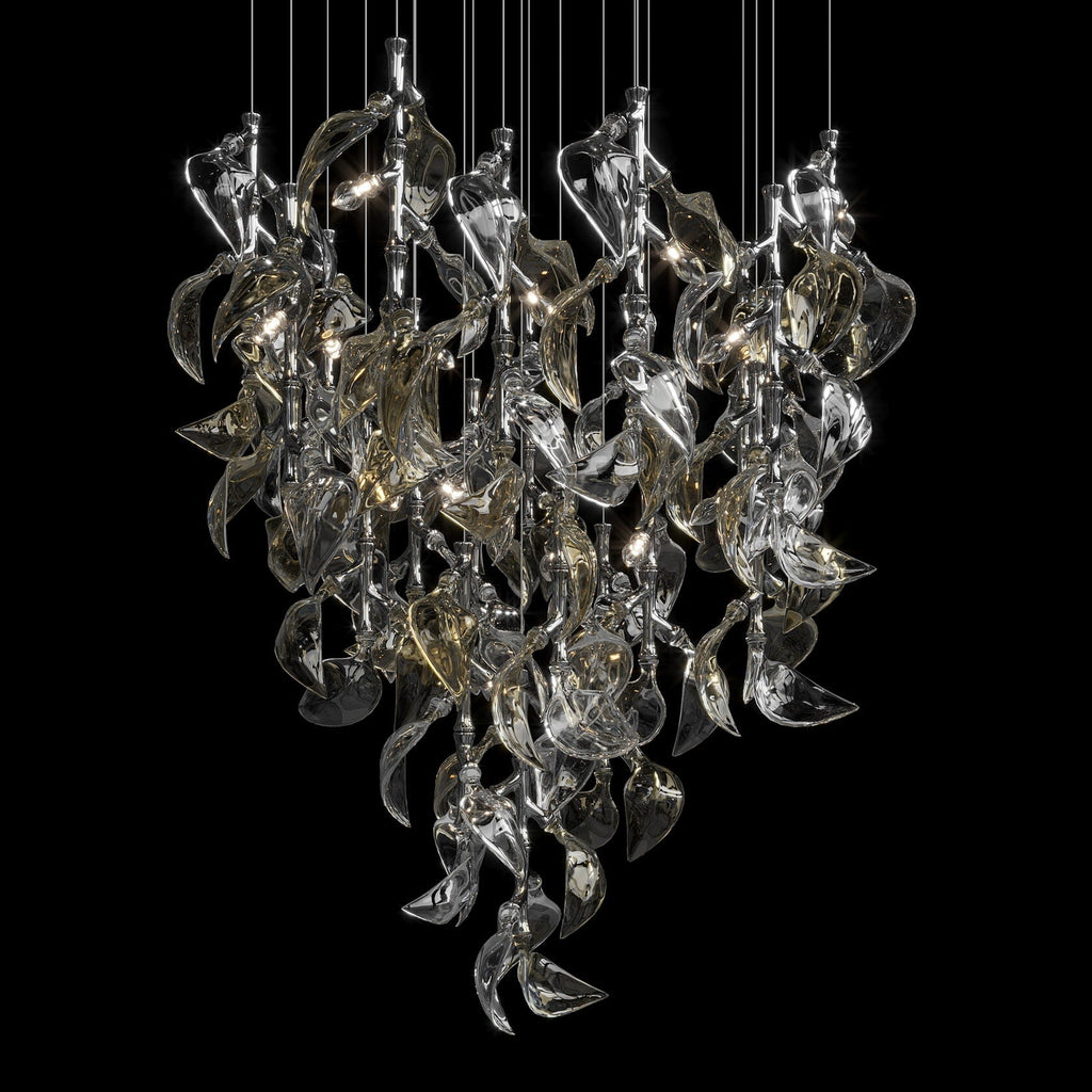 White Calla Cascade Chandelier