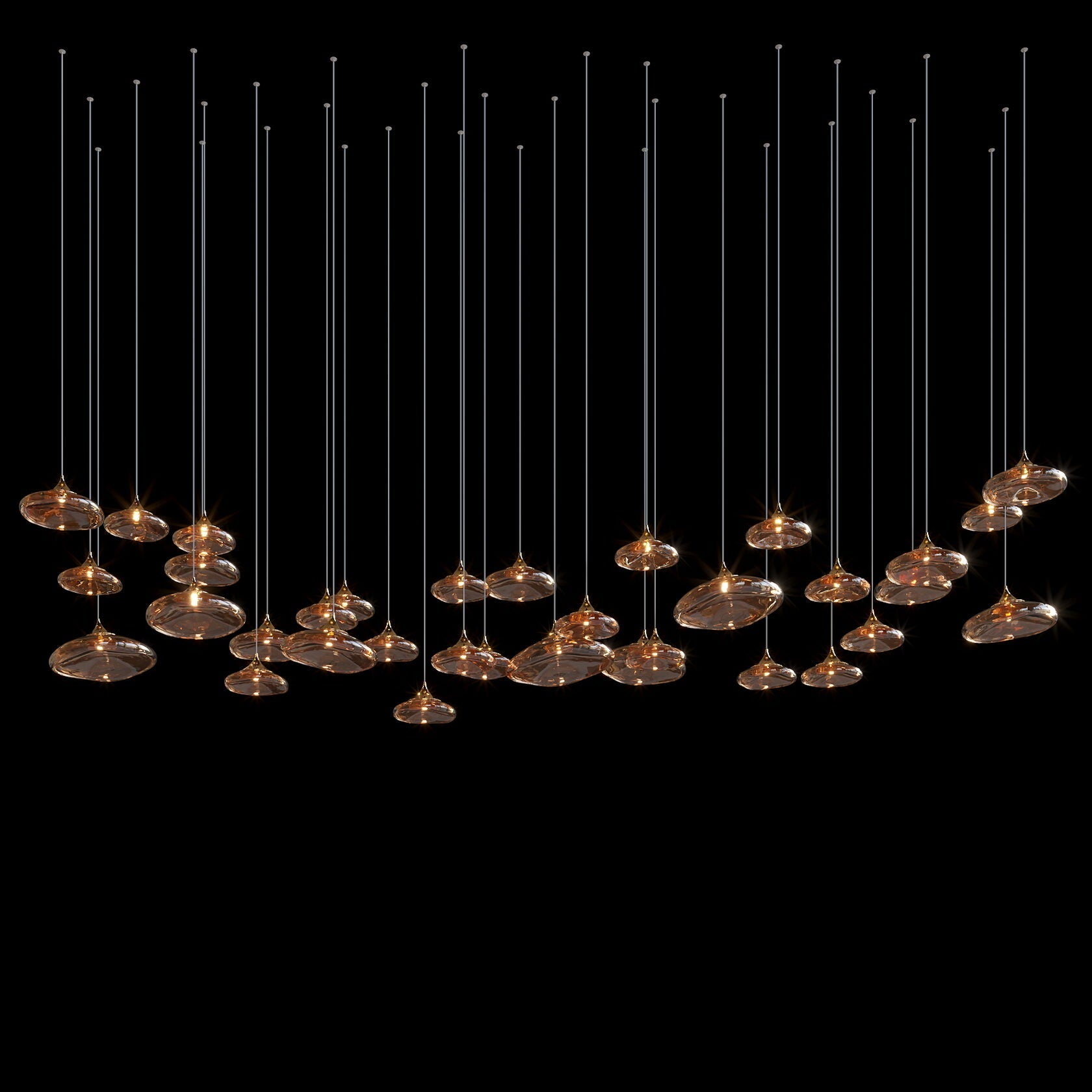 Smoke Saucer Drift Chandelier