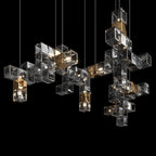 Smoke Cube Grid Chandelier