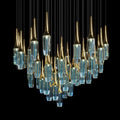 Aqua Crystal Spire Chandelier