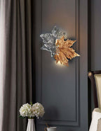 Leaf-shaped Crystal Branch Wall Light by Bling Lighting Studio