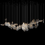 Crystal Disc Rain Chandelier