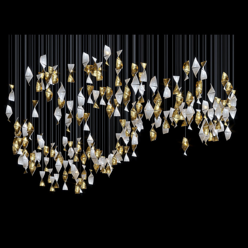 White Gold Diamond Cascade Chandelier