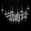 Crystal Icicle Saucer Chandelier