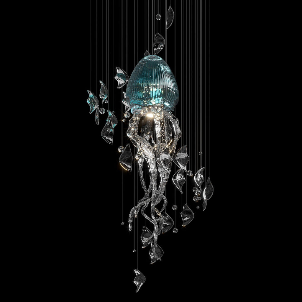 Aqua Jellyfish Chandelier