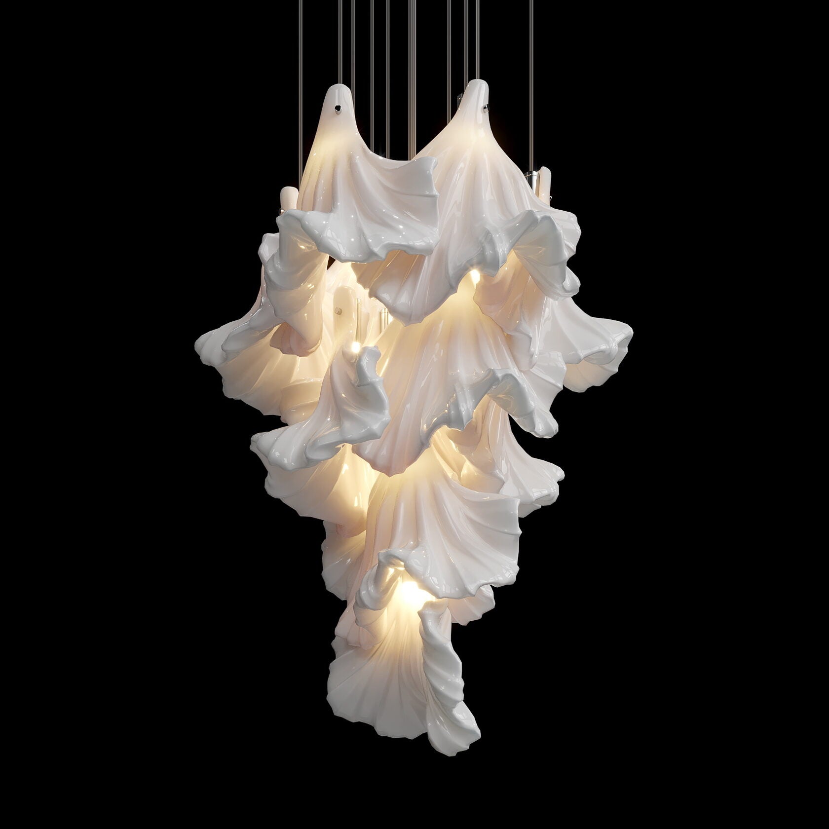 Mauve Jellyfish Cascade Chandelier