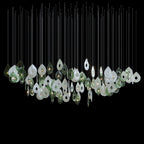 Green Halo Drop Chandelier