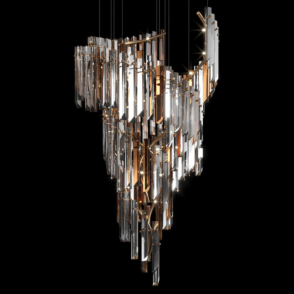 Crystal Prism Waterfall Chandelier