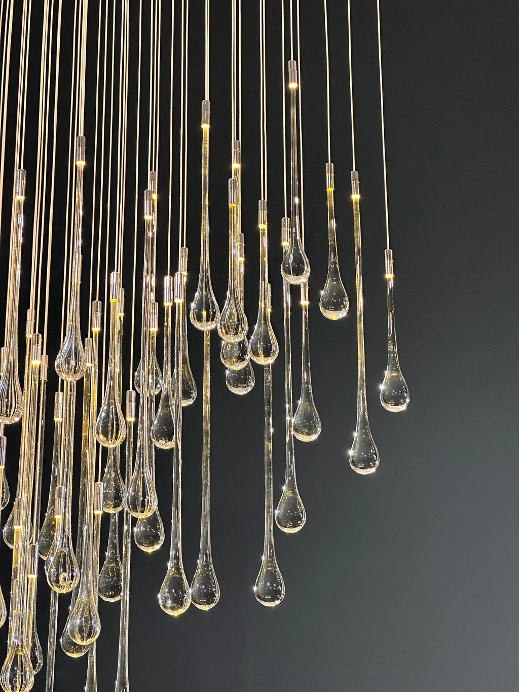 Crystal Tube Rain Chandelier