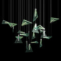 Green Prism Kite Chandelier