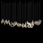 Crystal Fan Arc Chandelier