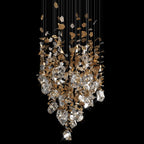 Crystal Leaf Scatter Chandelier