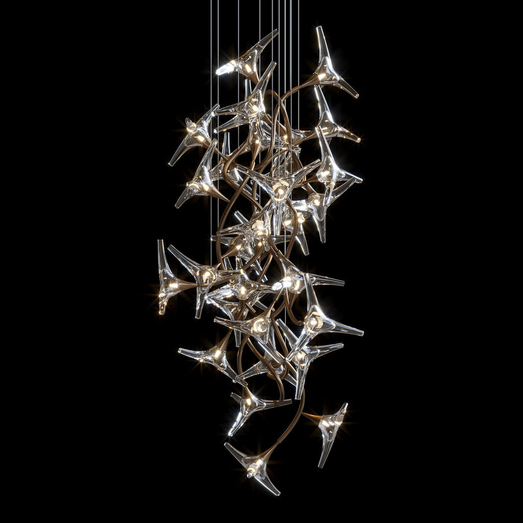 Crystal Star Vine Chandelier
