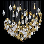 White Gold Diamond Cascade Chandelier