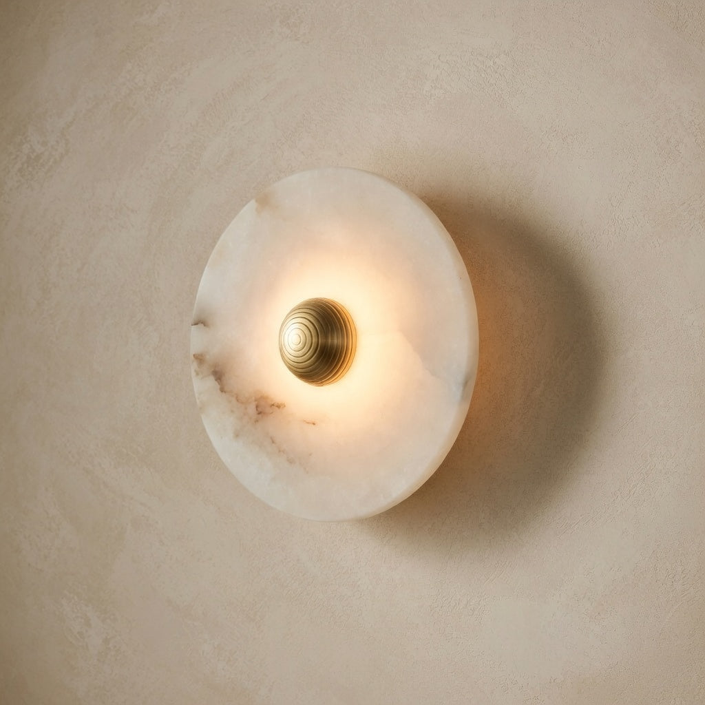 Moonshade Alabaster Disc Wall Sconce product image