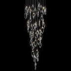 White Ribbon Loop Chandelier
