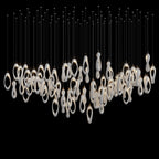 White Ribbon Loop Chandelier