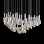 White Seed Pod Garland Chandelier