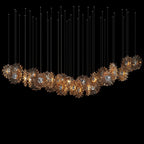 Amber Sunburst Cluster Chandelier