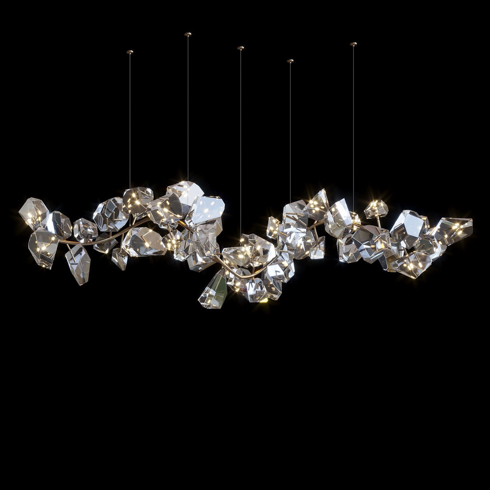 Crystal Gem Cluster Chandelier