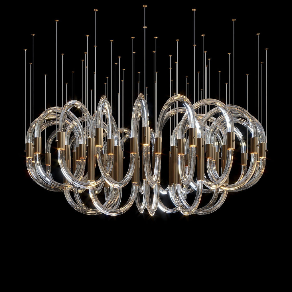 Crystal Ring Rain Chandelier