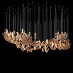 Crystal Fan Arc Chandelier