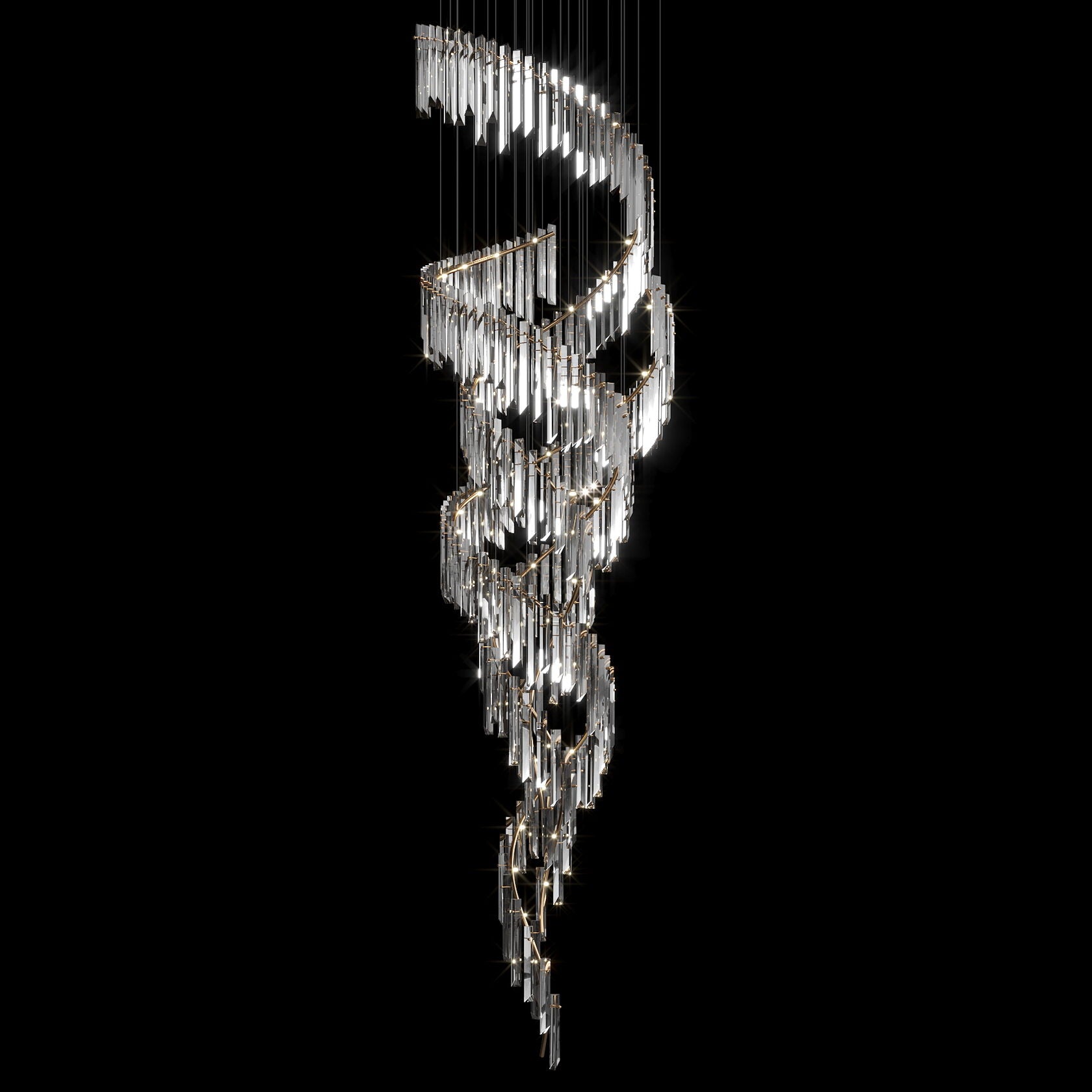 Crystal Prism Waterfall Chandelier