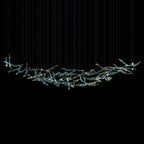 Blush Ribbon Wave Chandelier