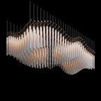 Ivory Column Wave Chandelier