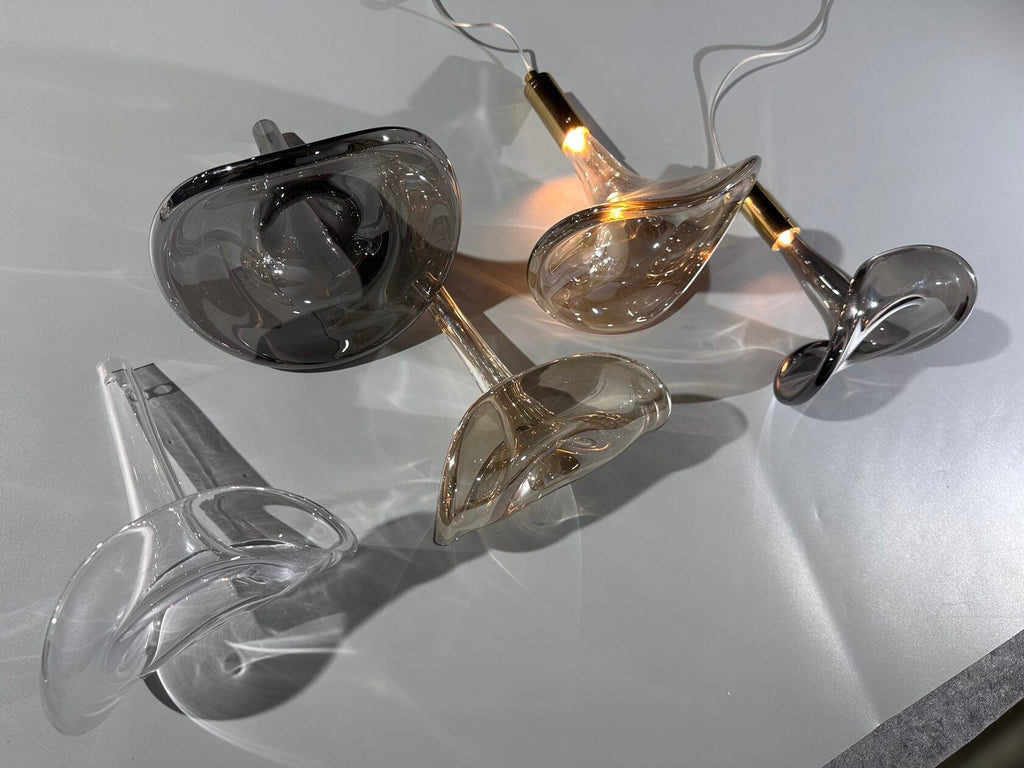 Smoke Glass Bell Cluster Chandelier