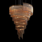 Crystal Spiral Halo Chandelier