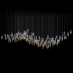 Smoke Capsule Wave Chandelier