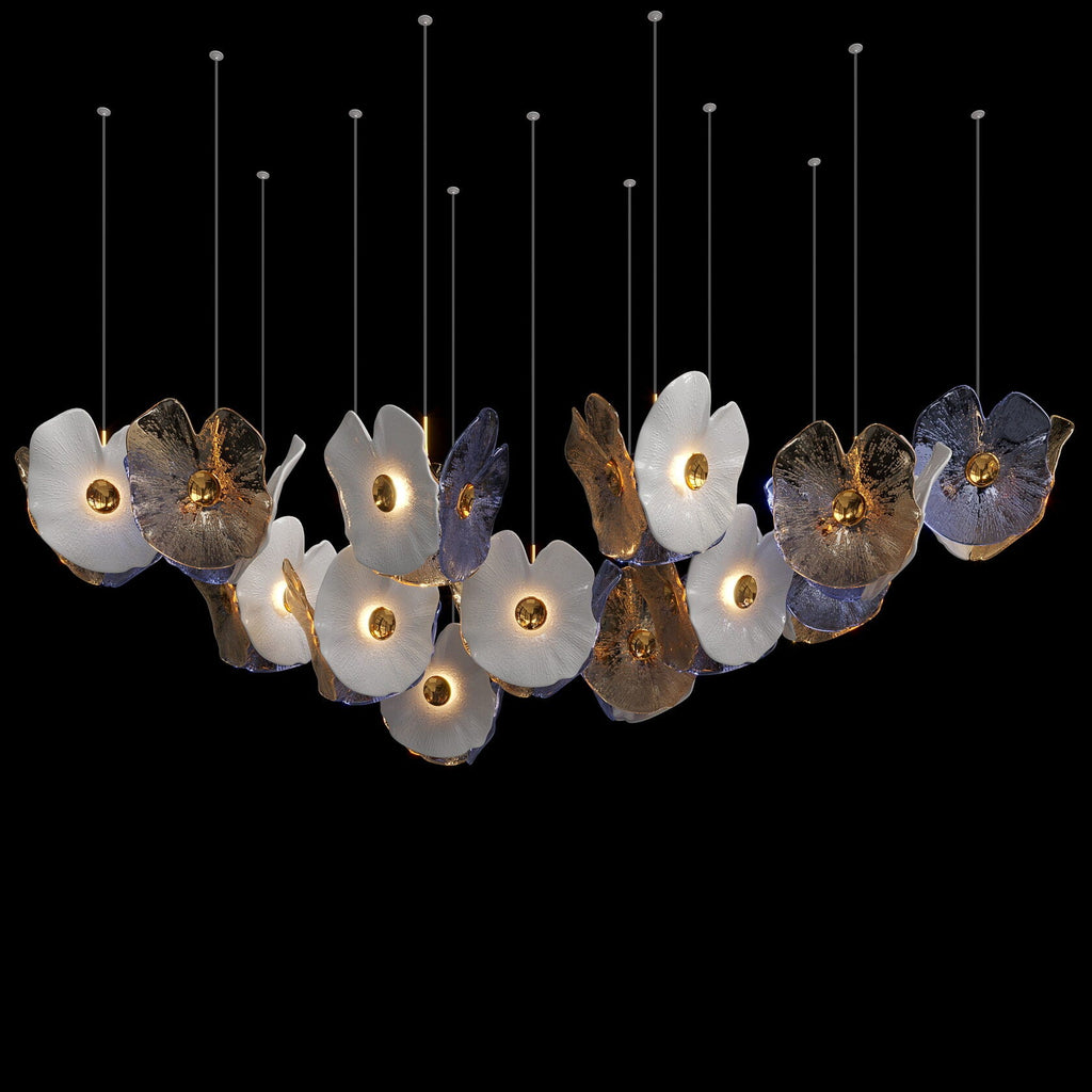 Frosted Blossom Cluster Chandelier