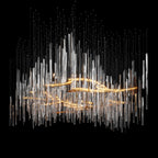 Crystal Rain Halo Chandelier