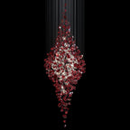 Crimson Crystal Scatter Chandelier