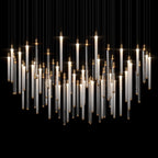 Linear Tube Rain Chandelier