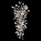 White Leaf Branch Chandelier