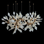White Calla Orbit Chandelier