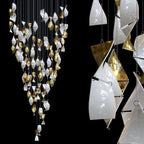 White Gold Diamond Cascade Chandelier