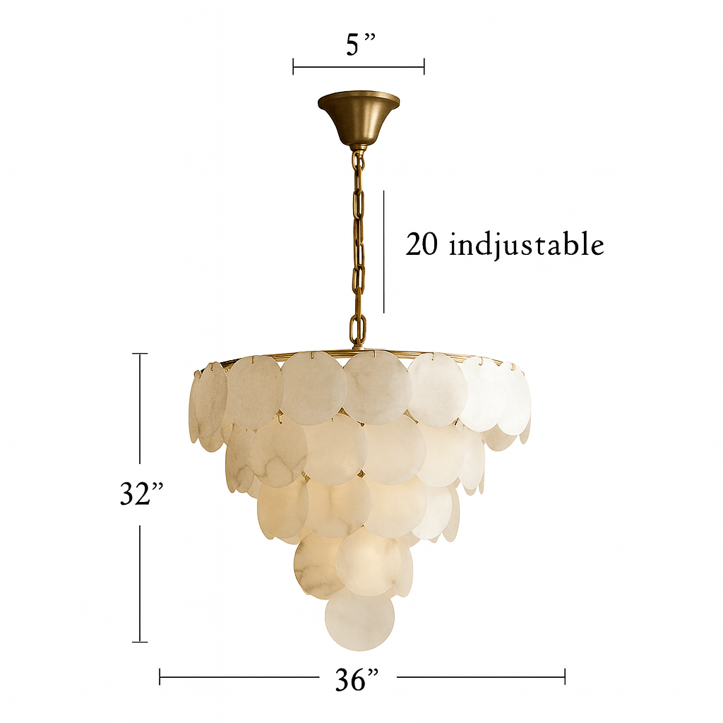 Porto Alabaster Modern Chandelier product image