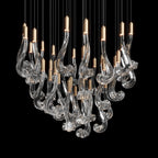 Crystal Scroll Cascade Chandelier