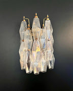 Murano Wall Lamp | 16 Iris Poliedri Glass | Set of 2