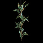 Green Glass Leaf Vine Chandelier