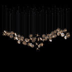 Smoke Disc Orbit Chandelier