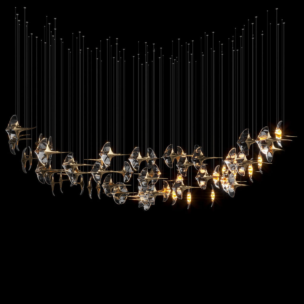 Clear Manta Cluster Chandelier