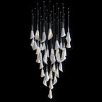 White Petal Drop Chandelier