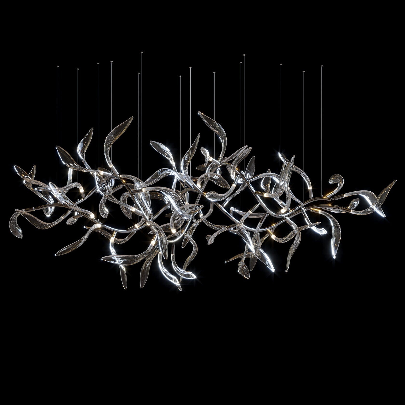 Amber Leaf Vine Chandelier