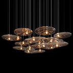 Amber Saucer Drift Chandelier