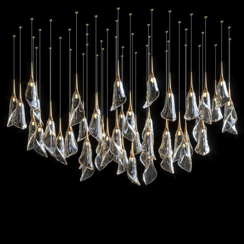Crystal Petal Drop Chandelier